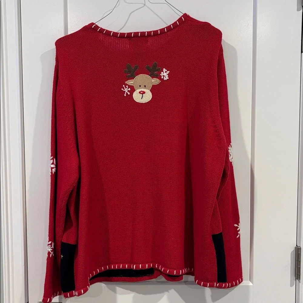 Studio Joy Womens Cardigan Christmas Sweater 1X - Picture 6 of 7